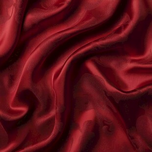 酒红色绸缎布料纹理特写