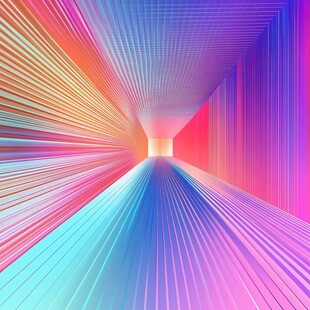 炫彩光线通道未来感场景