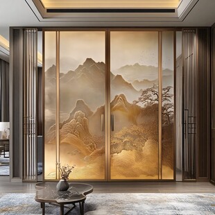 中式山水风奢华移门设计