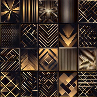 黑金几何图案纹理集合