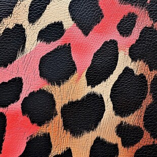 豹纹皮革纹理图案特写