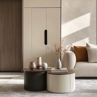 现代简约风客厅角几装饰