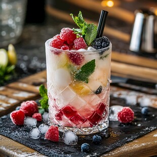 缤纷莓果冰爽鸡尾酒