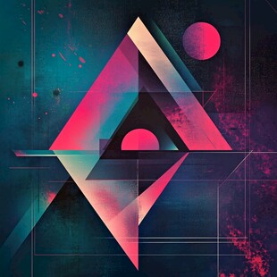 几何抽象艺术绚丽图案