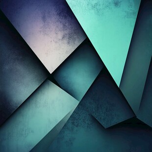 蓝绿几何拼接抽象背景图