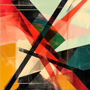 抽象几何色彩艺术画作
