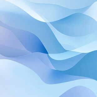 梦幻蓝调渐变波浪背景图