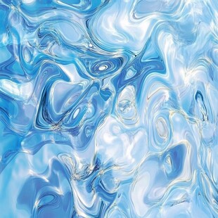 梦幻蓝色流体纹理背景图