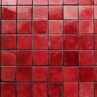 红色方形瓷砖墙面纹理