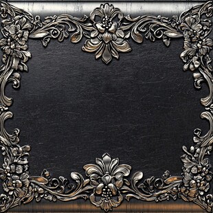 复古金属雕花装饰边框