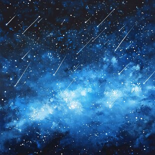梦幻星空下的流星奇景