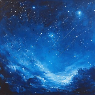 梦幻星空下的流星奇景