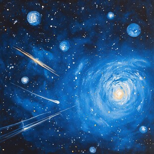 梦幻星空下的宇宙奇观