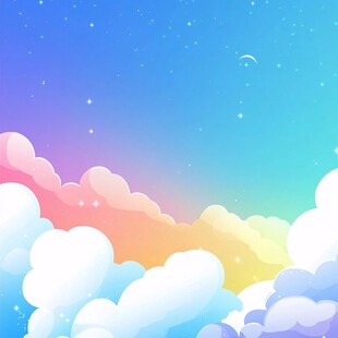 梦幻云端星空夜景背景图