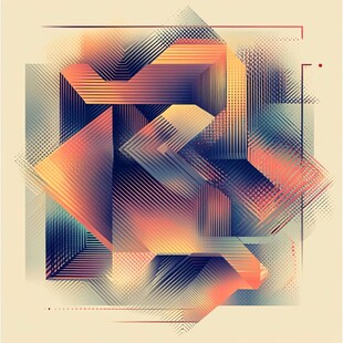 几何渐变抽象艺术图案
