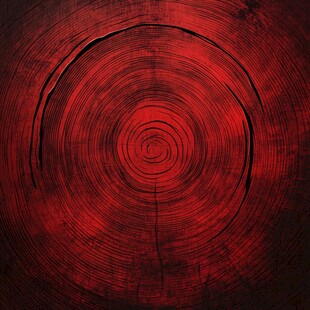 红色年轮纹理背景图