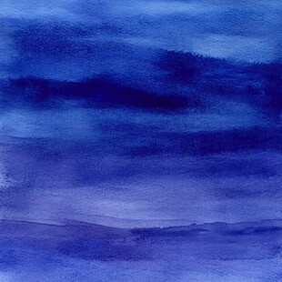 蓝色水彩晕染抽象背景图