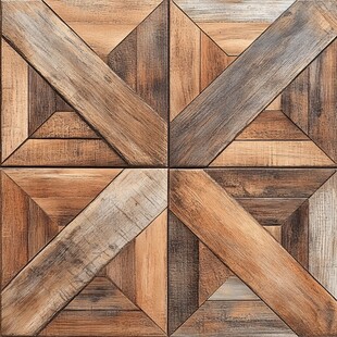 复古拼接木纹瓷砖图案