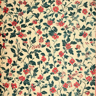 复古花卉图案墙纸纹理