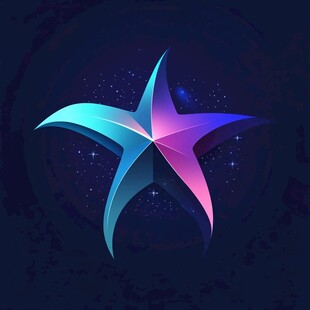 梦幻炫彩五角星图标