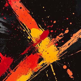 炫彩泼墨抽象艺术背景