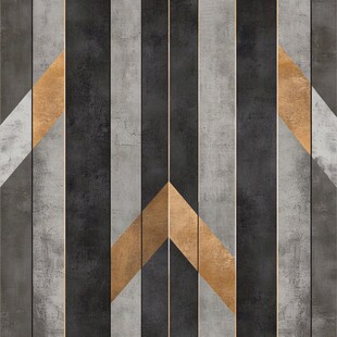 几何条纹金属质感墙面