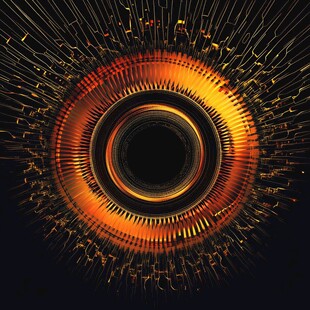 科技感环形光影艺术画面