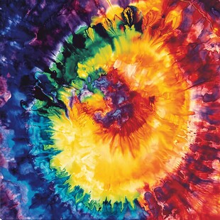 绚丽多彩的螺旋扎染图案