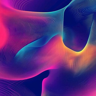 炫彩动感抽象波浪背景图