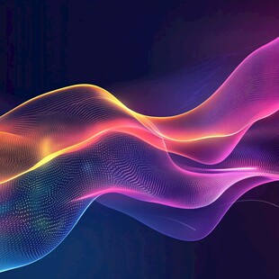 炫彩动感波浪线条背景图