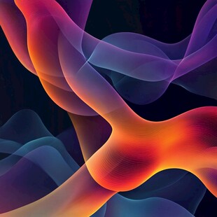 梦幻炫彩流动线条背景图