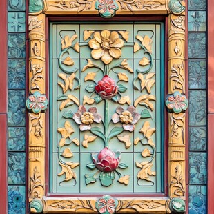 中式雕花墙面 精致装饰艺术