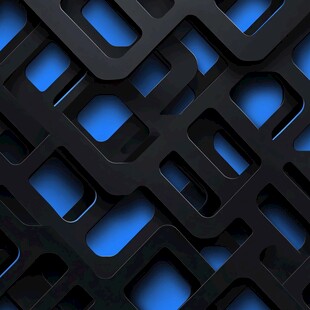 黑色几何镂空蓝光背景图