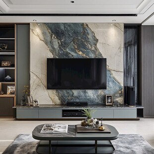 现代风客厅电视背景墙设计