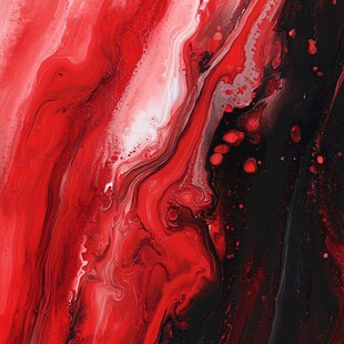 红色流体艺术抽象纹理图案