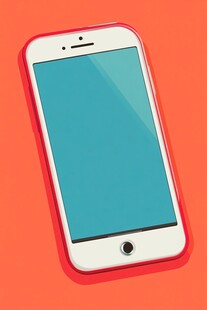 简约风智能手机插画展示