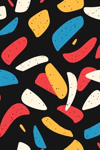 多彩几何碎片无缝图案