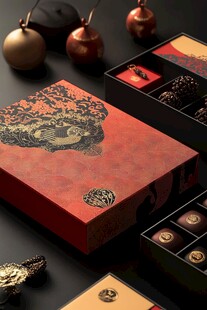 中式精美糕点礼盒展示