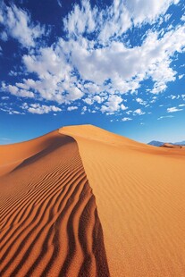 沙漠风光 蓝天沙丘相映成趣