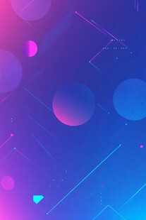 梦幻渐变几何元素背景图