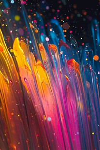 绚丽多彩的梦幻颜料喷溅