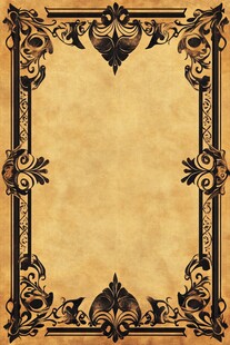 复古花纹边框装饰背景图
