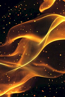 金色动感光波抽象背景图
