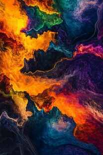 绚丽色彩流体艺术抽象画