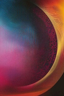 炫彩渐变波纹抽象背景图