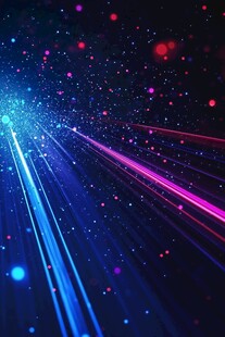 梦幻炫彩光线星空背景图