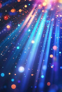 梦幻炫彩光线粒子背景