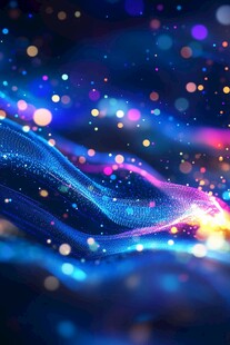 梦幻流光粒子背景图