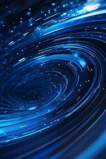 蓝色炫彩宇宙旋涡背景