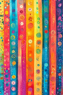 多彩条纹图案的绚丽艺术